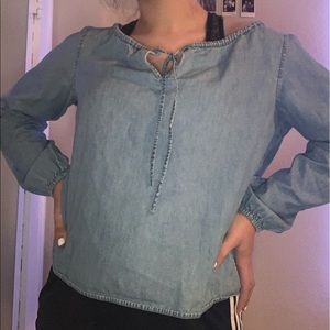 tommy hilfiger denim crop top!